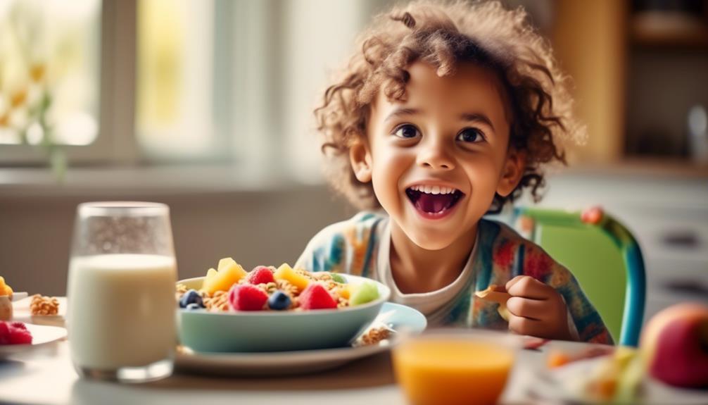 explaining the benefits of breakfast to children