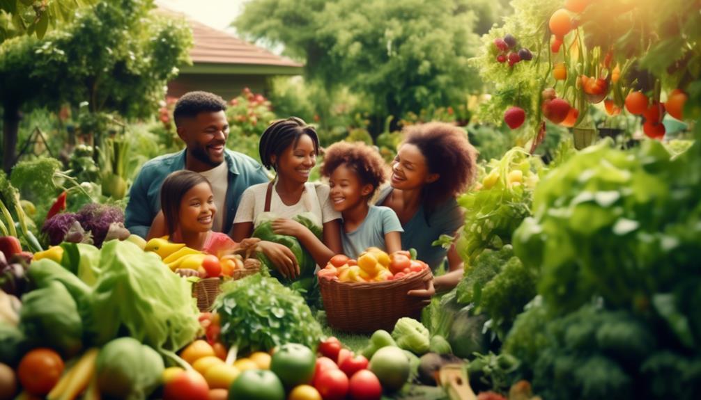 family gardening promotes healthy nutrition